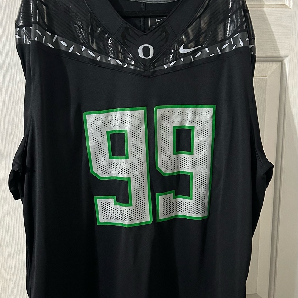 Nike Black and Silver Team Jersey